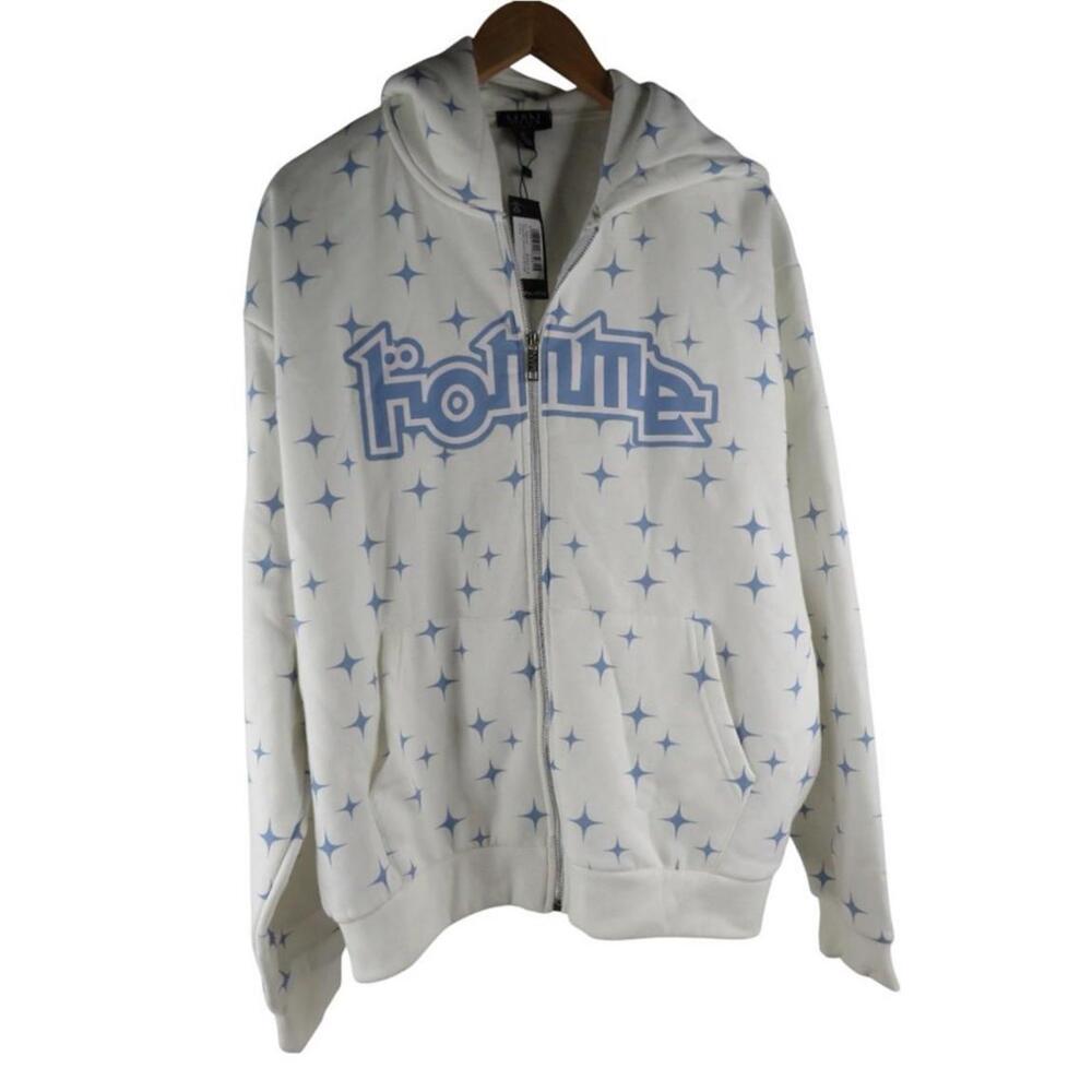 *New* Boohoo Sweatshirt Fleece Hooded Long Sleeve Pocket Full Zip XL NWT